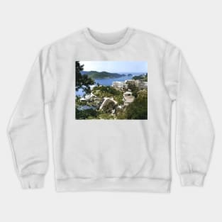 Colorized Vintage Landscape Photo of Acapulco Mexico Crewneck Sweatshirt